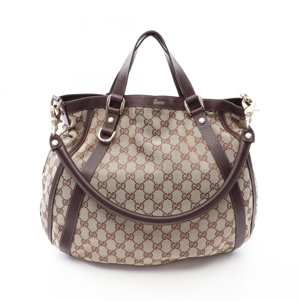 GUCCI Brown Leather Tote Bag